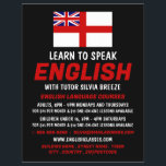 Engeland Vlag, Engelse taalcursus Advert Flyer<br><div class="desc">Engeland Vlag,  Engelse taalcursus Adverteren brochures door de Visitekaartje winkel.</div>