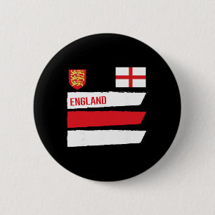 Engeland Vlag Engelse Voetbal Fan Mannen Vrouwen K Ronde Button 5,7 Cm