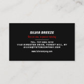 Engeland Vlag, Engelstalige taal, leraar Visitekaartje (Achterkant)