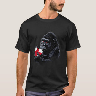 Engeland Vlag Gorilla Hart Engeland Roots Engeland T-shirt