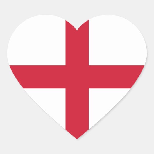 Engeland Vlag Hart Sticker (Voorkant)