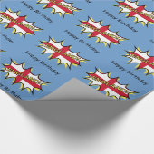 Engeland Vlag Kapow Comic Style Star Cadeaupapier (Hoek)