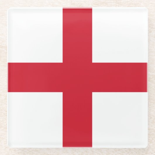 Engeland Vlag kustgebied Glazen Onderzetter (Voorkant)