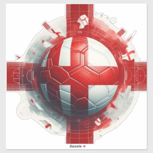 Engeland vlag met football sticker (Vel)