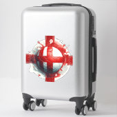 Engeland vlag met football sticker (Koffer)