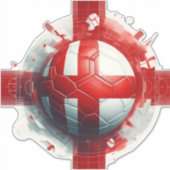 Engeland vlag met football sticker (Voorkant)