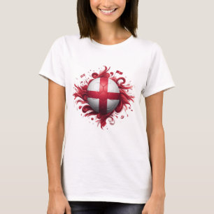 Engeland vlag met football t-shirt