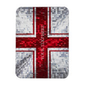 Engeland vlag mozaïek ontwerp magneet (Verticaal)