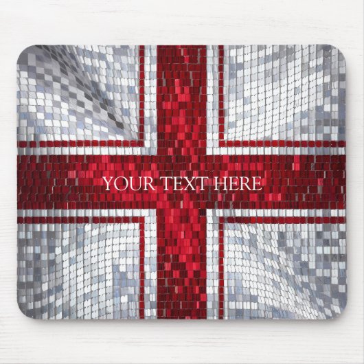 Engeland vlag mozaïek ontwerp muismat (Voorkant)