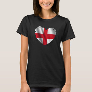 Engeland Vlag op vorm van hart Engels Engeland T-shirt