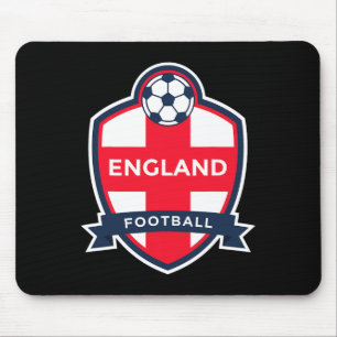 Engeland Vlag Retro Voetbal Engelse Fan T-shirt Muismat