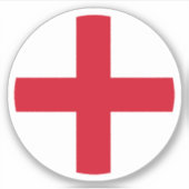 Engeland Vlag Ronde Sticker (Voorkant)