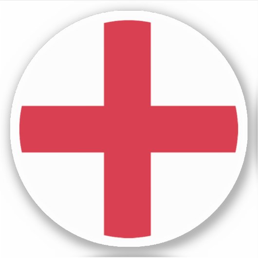 Engeland Vlag Ronde Sticker (Voorkant)