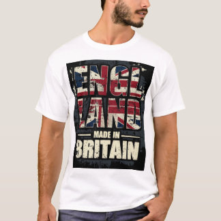 Engeland Vlag Typografie T-shirt