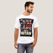 Engeland Vlag Typografie T-shirt (Voorkant volledig)