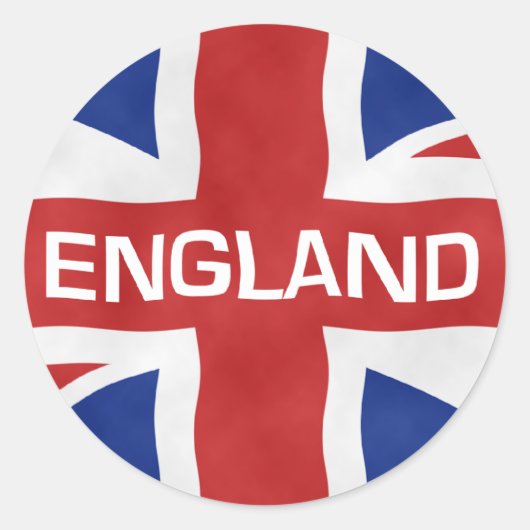 Engeland Vlag van het Verenigd Koninkrijk (UK) Ronde Sticker (Voorkant)