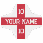 Engeland vlag voetbal met aangepast rugnummer (Enkel)