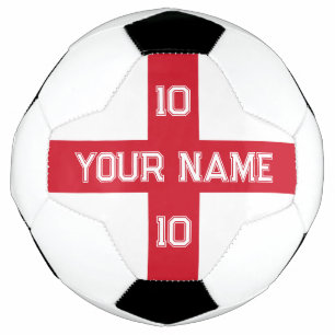 Engeland vlag voetbal met aangepast rugnummer