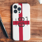 Engeland Vlag Voetbal Trots Aangepaste Naam Nummer iPhone Hoesje