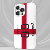 Engeland Vlag Voetbal Trots Aangepaste Naam Nummer iPhone Hoesje