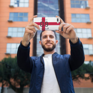 Engeland Vlag Voetbal Trots Aangepaste Naam Nummer iPhone 15 Pro Case