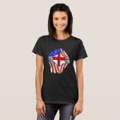 Engeland Vlag VS Amerika Engelse wortels T-shirt (Voorkant volledig)