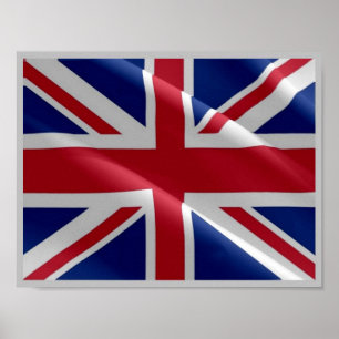 Engeland - Vlag Waving United Kingdom - Poster