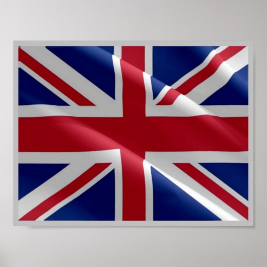 Engeland - Vlag Waving United Kingdom - Poster (Voorkant)