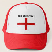 Engeland Vlag WK 2022 Football Voetbal Trucker Pet (Voorkant)