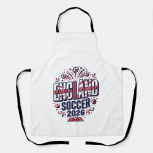 Engeland Voetbal 2026 Voetbal Vet Land Typografie Schort