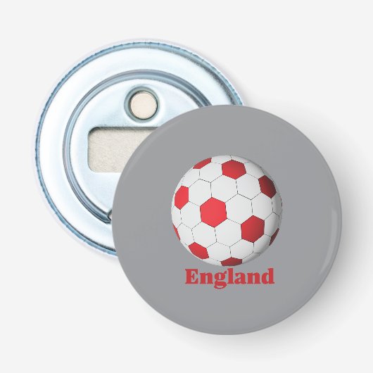 Engeland Voetbal, Button Flesopener (Voorkant)