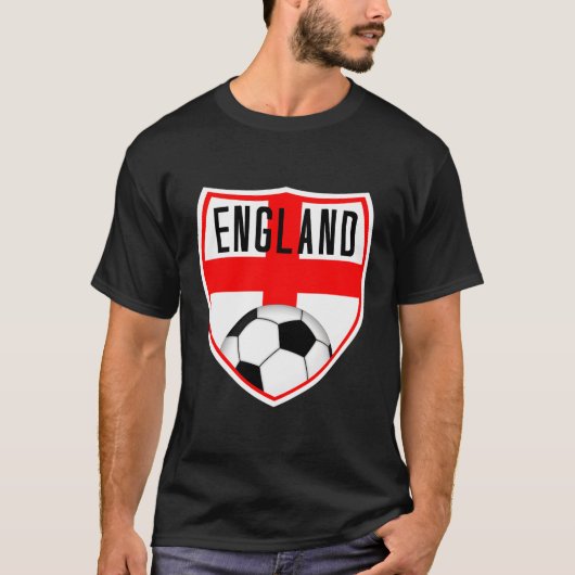Engeland Voetbal Engels Football Jersey Crest T-shirt (Voorkant)