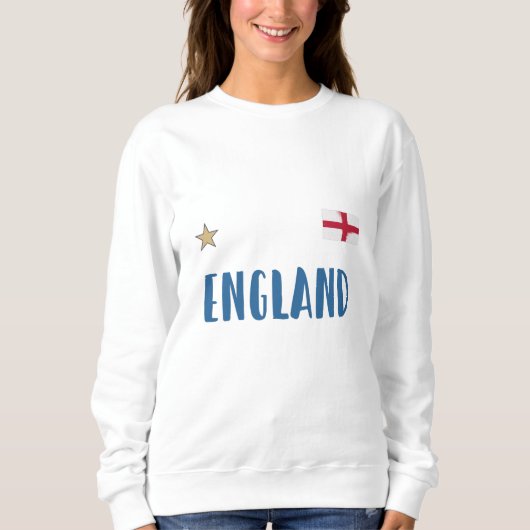 Engeland Voetbal Fan Shirt Engelse Vlag (Voorkant)