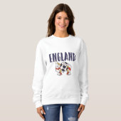 Engeland Voetbal Fan Shirt Engelse Vlag (Voorkant volledig)