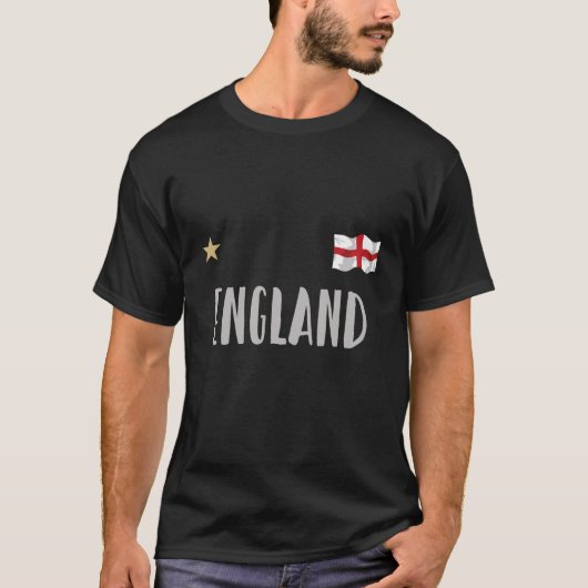 Engeland Voetbal Fan Shirt Engelse Vlag (Voorkant)