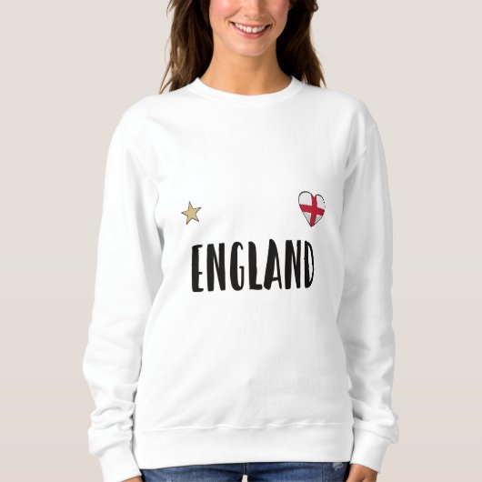Engeland Voetbal Fan Shirt Engelse Vlag (Voorkant)