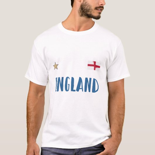 Engeland Voetbal Fan T-shirt Engelse Vlag (Voorkant)