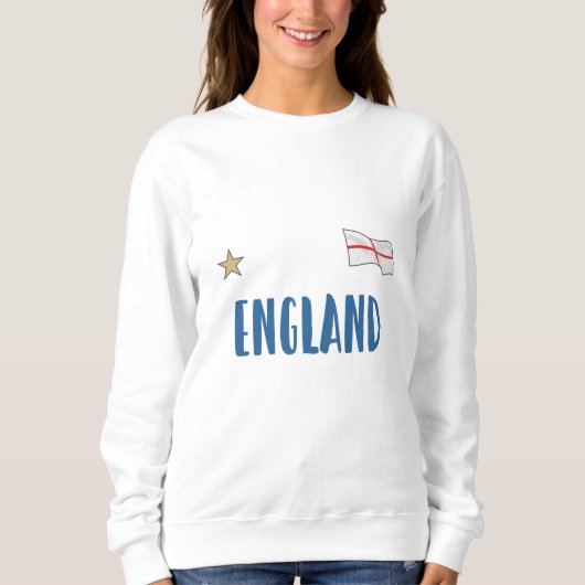 Engeland Voetbal Fan T-shirt Engelse Vlag (Voorkant)
