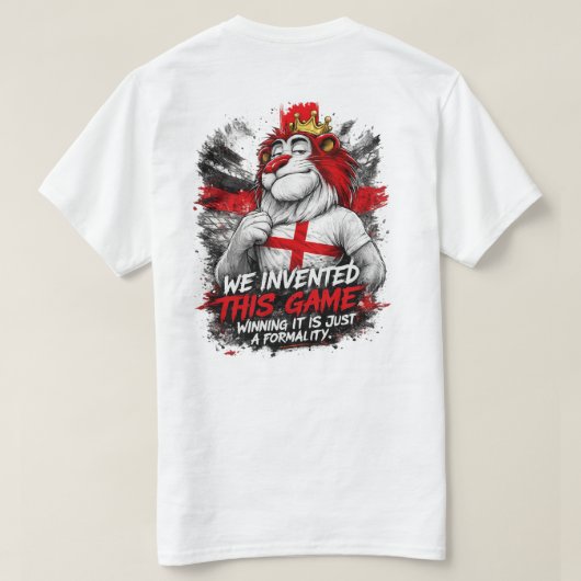 Engeland Voetbal Fan T-shirt Uitvinder van het Spe (Design achterkant)