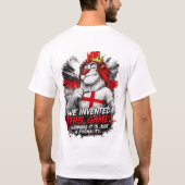 Engeland Voetbal Fan T-shirt Uitvinder van het Spe (Achterkant)