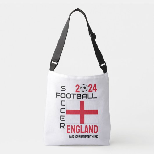 ENGELAND Voetbal Football Custom Name 2024 ELK JAA Crossbody Tas (Voorkant)