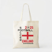 ENGELAND Voetbal Football Custom Name 2024 ELK JAA Tote Bag (Voorkant)