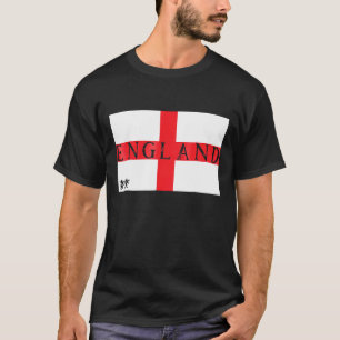 Engeland Voetbal met vlag 3 kleine leeuwen T-shirt