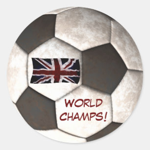 Engeland Voetbal "World Champs" Football Sport Ronde Sticker