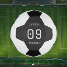 Engeland Voetbal Zwart Wit Aangepaste Naam Nummer