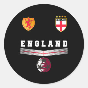 Engeland Voetbalfans Jersey Engelse Vlag Voetbal L Ronde Sticker