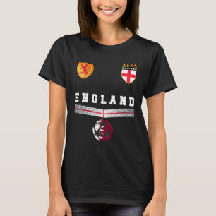 Engeland Voetbalfans Jersey Engelse Vlag Voetbal L T-shirt