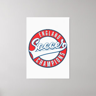 Engeland Voetbalkampioenen logo Canvas Afdruk