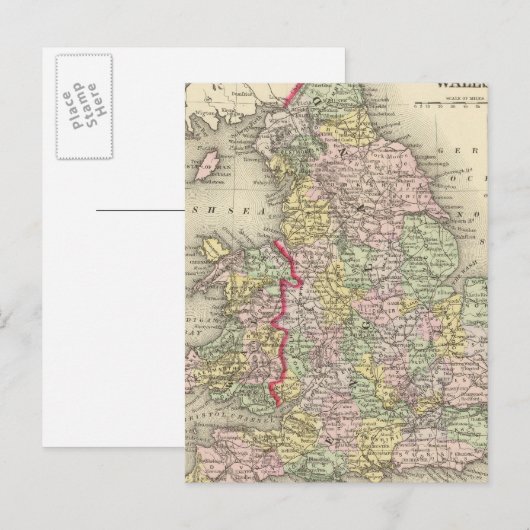 Engeland, Wales 4 Briefkaart (Voorkant / Achterkant)