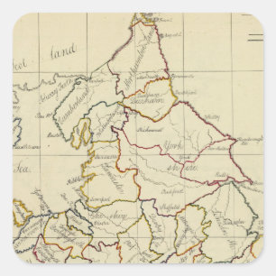 Engeland, Wales 4 Vierkante Sticker